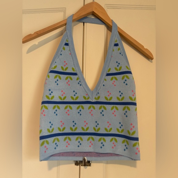 Vrg Grl Tops - VRG GRL Patterned Halter Sweater